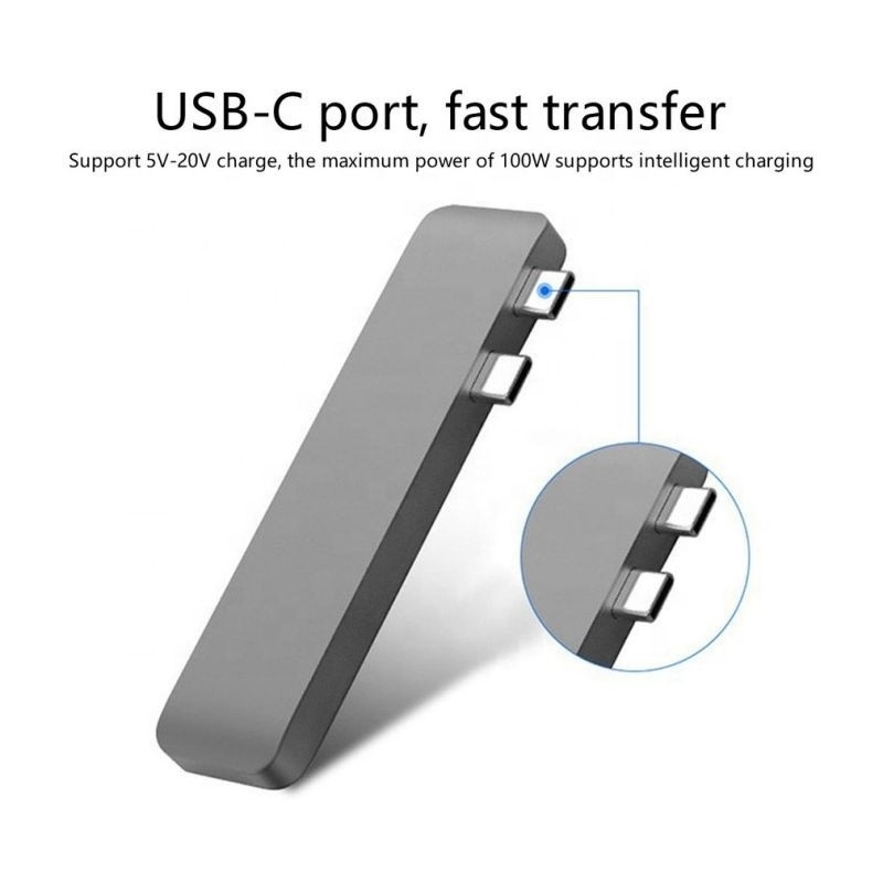 7イン2ハブドッキングステーション 双重タイプCメス入力とUSB 3.1インターフェースタイプ