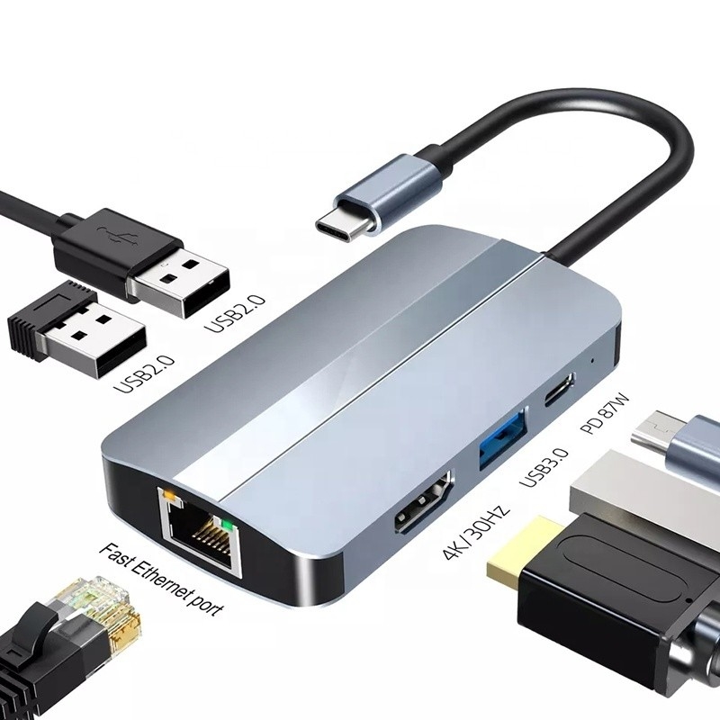 12 イン 1 USB C アダプター OEM マルチポート ハブ 4K HDMI USB 3.0 RJ45 Lan Ethernet