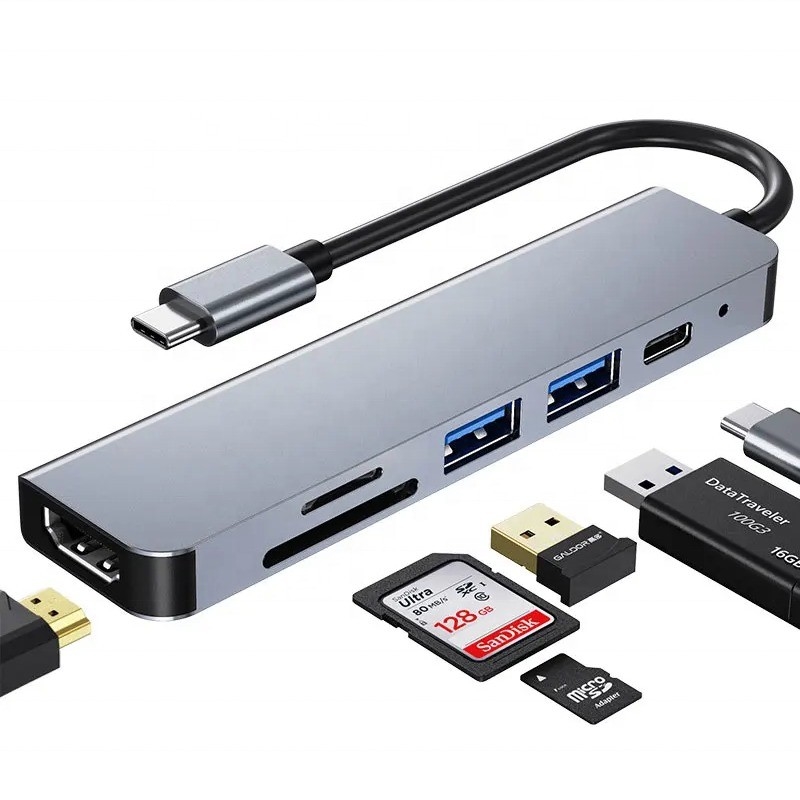 4K HDMI USB3.0 TF SDカードリーダーと87W PD充電のUSB 3.1ドッキングステーションハブ