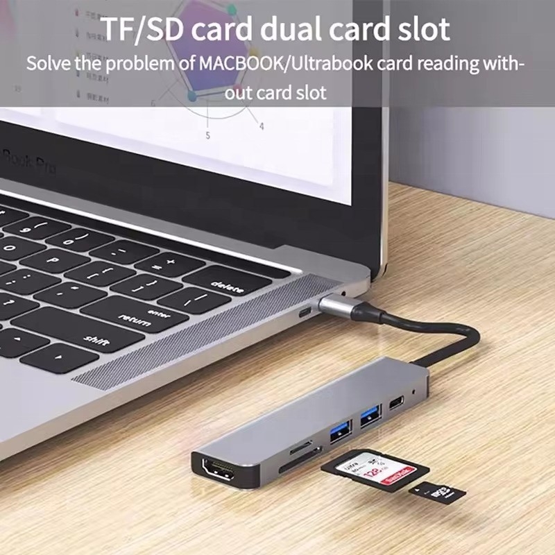 4K HDMI USB3.0 TF SDカードリーダーと87W PD充電のUSB 3.1ドッキングステーションハブ