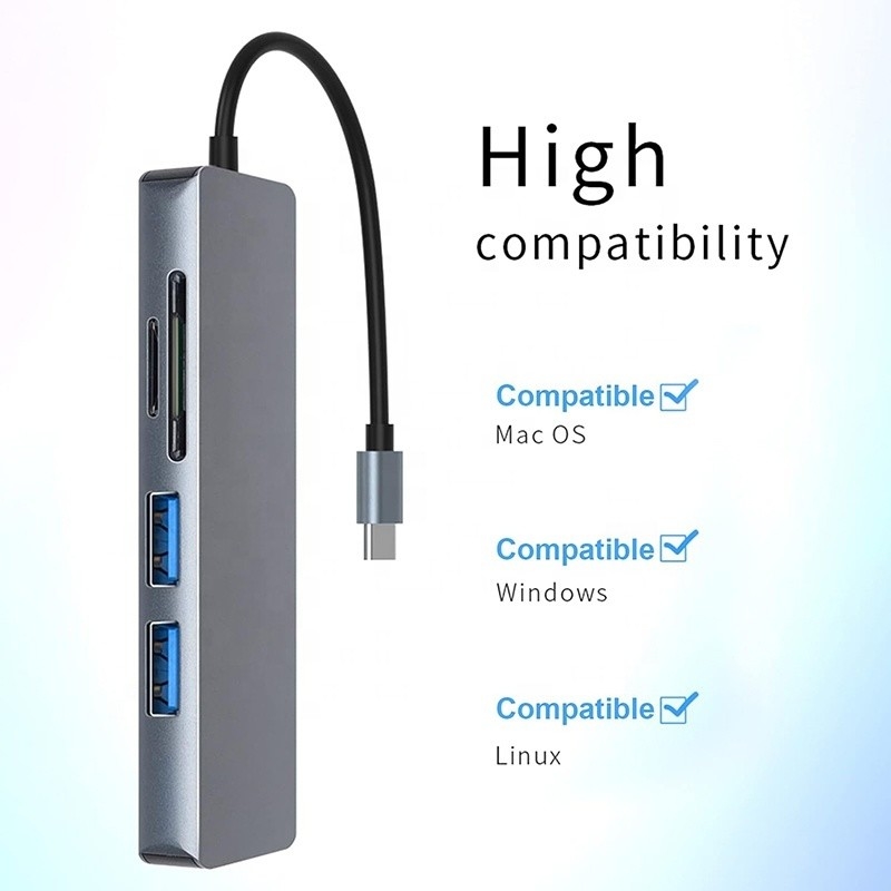 11 イン 1 USB-C ハブ Type-C To HDMI USB3.0 USB2.0 SD TF アダプター ハブ カードリーダー