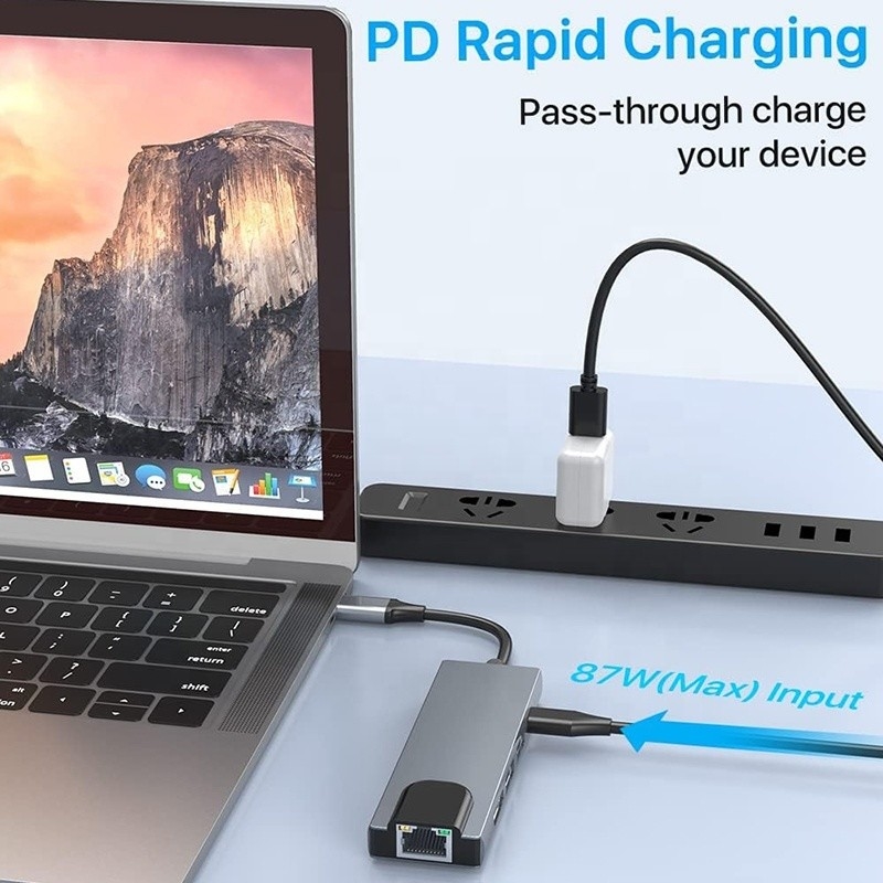 USB C アダプター 13 in 1 4K HDMI ハブ C型からHDMI 4K USB 3.0 2.0 PD充電コンバーター