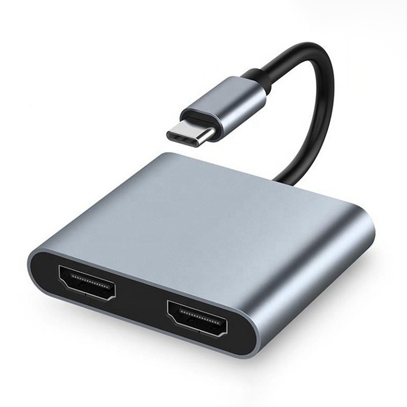 充電データ転送とビデオ出力のための4イン1USBCから2つの4KHDMIMSTアダプタ
