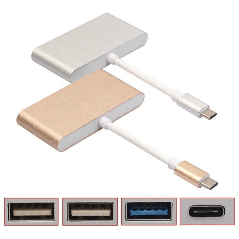 USB 3.1 インターフェイス 4 イン 1 C型ハブ 複数のアダプタ 速度データ転送
