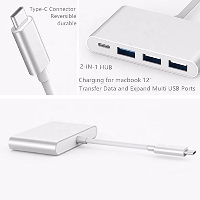 USB 3.1 インターフェイス 4 イン 1 C型ハブ 複数のアダプタ 速度データ転送