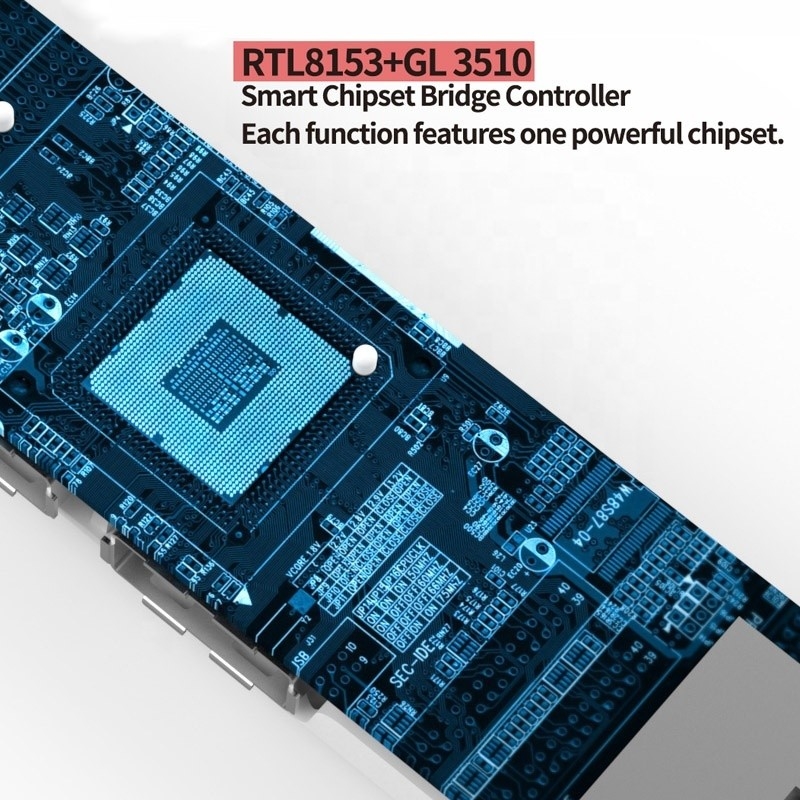 USB 3.1タイプCから9ポート USB3.0ハブ ギガビットイーサネット RJ45 LANポートアダプター グレー