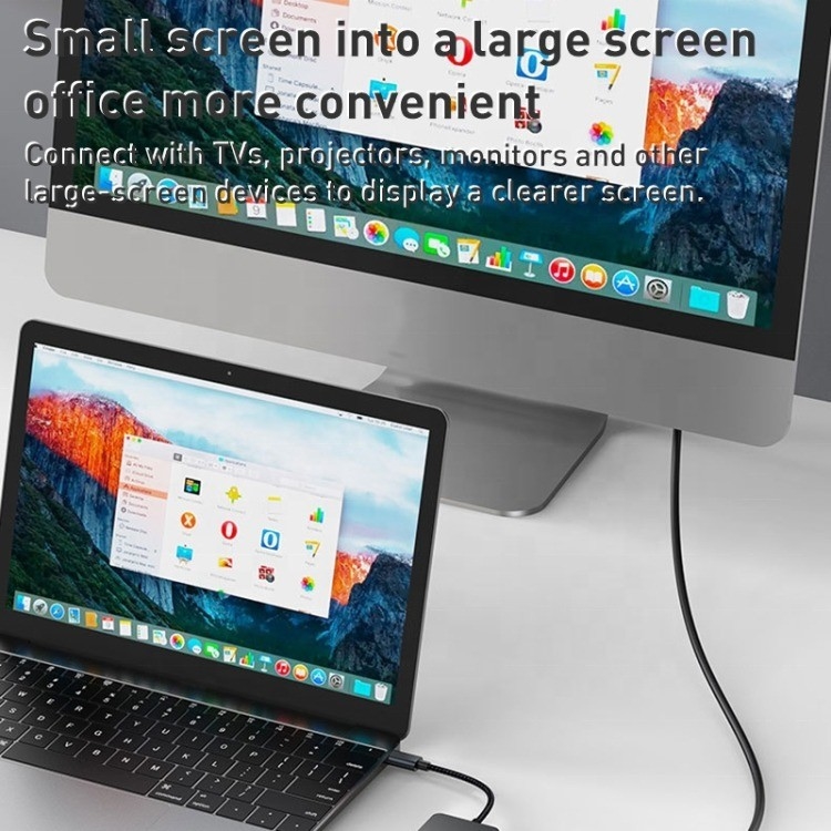 8-in-1 マルチポート アダプタ USB-C ハブ HDMI 3 USB3.0 RJ45 と PD アウトプット 5-8 ポート
