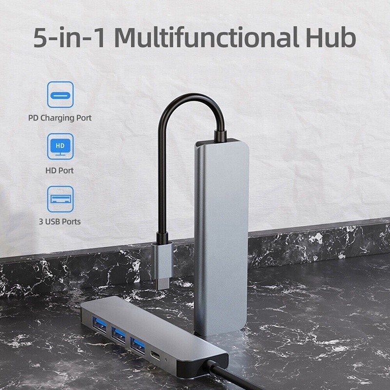 Macbook OEM/ODM用のカスタマイズされた6イン1 USB C型C ハブから4K HDMIおよびUSB 3.0