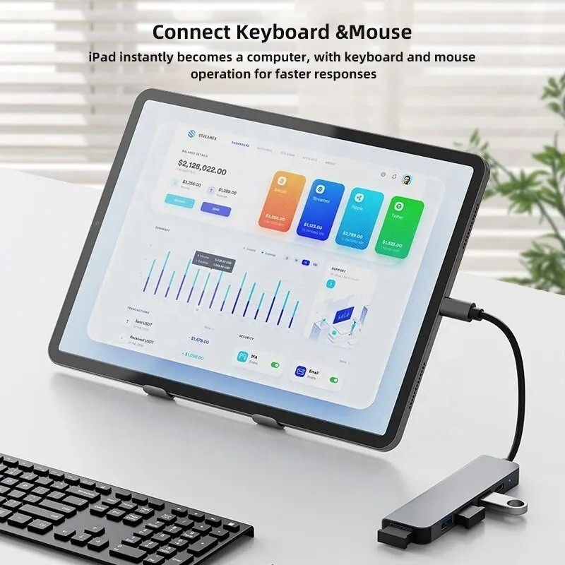 9イン1 USB CタイプC アダプターハブ 100W PD充電とUSB3.0 3*USB2.0出力