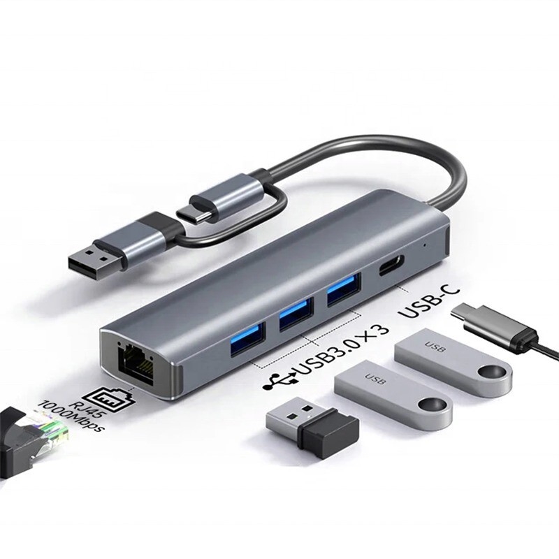 12-in-1 マルチポート アダプタ USB C ハブ ドッキング ステーション USB 3.1 インターフェイスと RJ45 ギガビット イーサネット