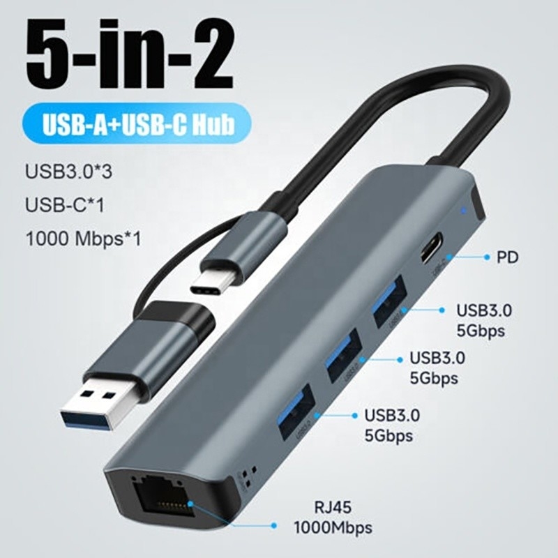 12-in-1 マルチポート アダプタ USB C ハブ ドッキング ステーション USB 3.1 インターフェイスと RJ45 ギガビット イーサネット