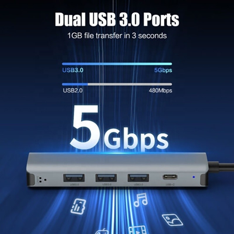 12-in-1 マルチポート アダプタ USB C ハブ ドッキング ステーション USB 3.1 インターフェイスと RJ45 ギガビット イーサネット