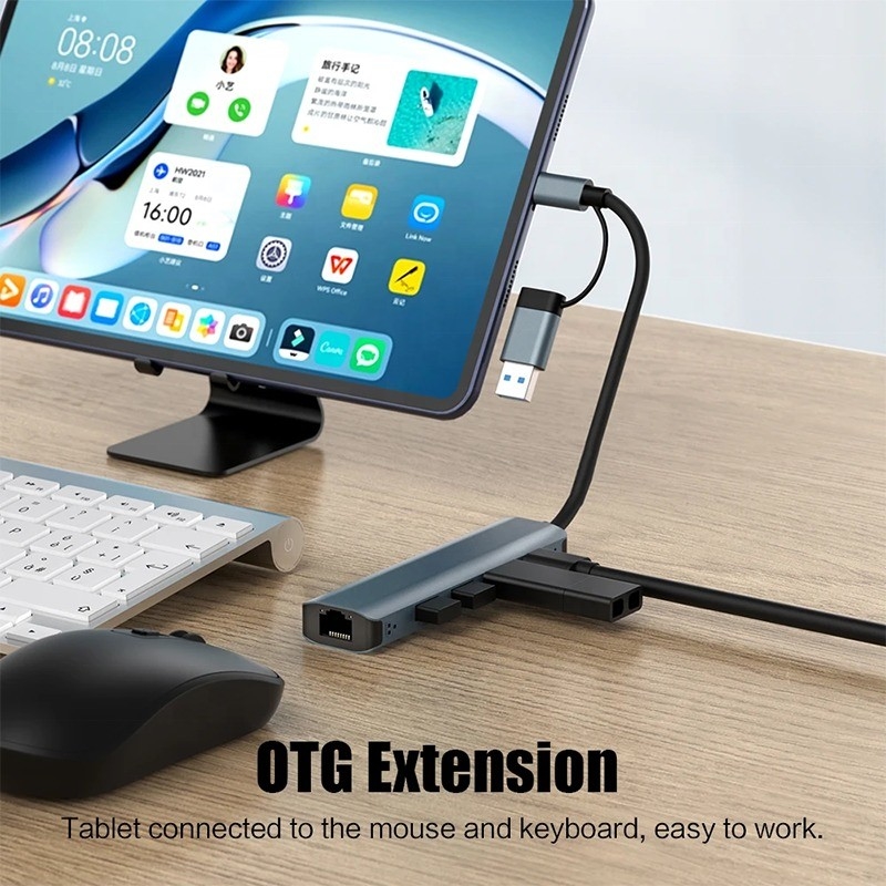 12-in-1 マルチポート アダプタ USB C ハブ ドッキング ステーション USB 3.1 インターフェイスと RJ45 ギガビット イーサネット