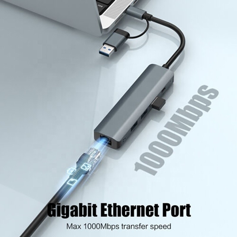 12-in-1 マルチポート アダプタ USB C ハブ ドッキング ステーション USB 3.1 インターフェイスと RJ45 ギガビット イーサネット