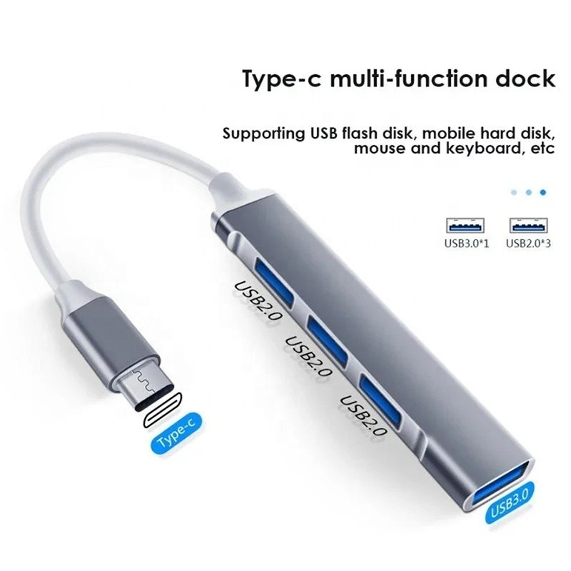 アルミ4ポートUSBCタイプCからUSB3.02.0データハブ