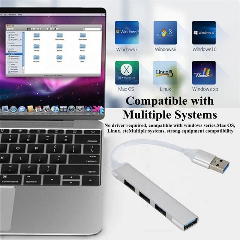 アルミ4ポートUSBCタイプCからUSB3.02.0データハブ