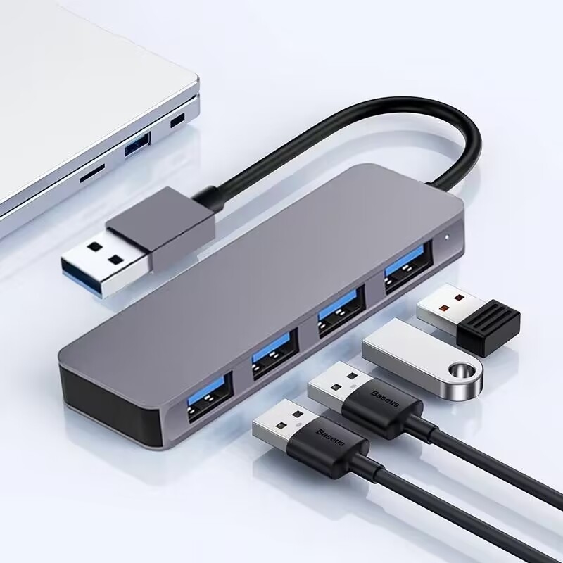 高速4ポート USB 3.0 HUB 5Gbps パワーアダプタ付きUSB C ポータブル