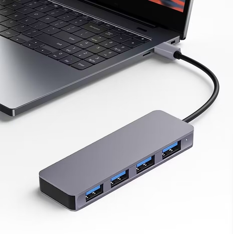 高速4ポート USB 3.0 HUB 5Gbps パワーアダプタ付きUSB C ポータブル