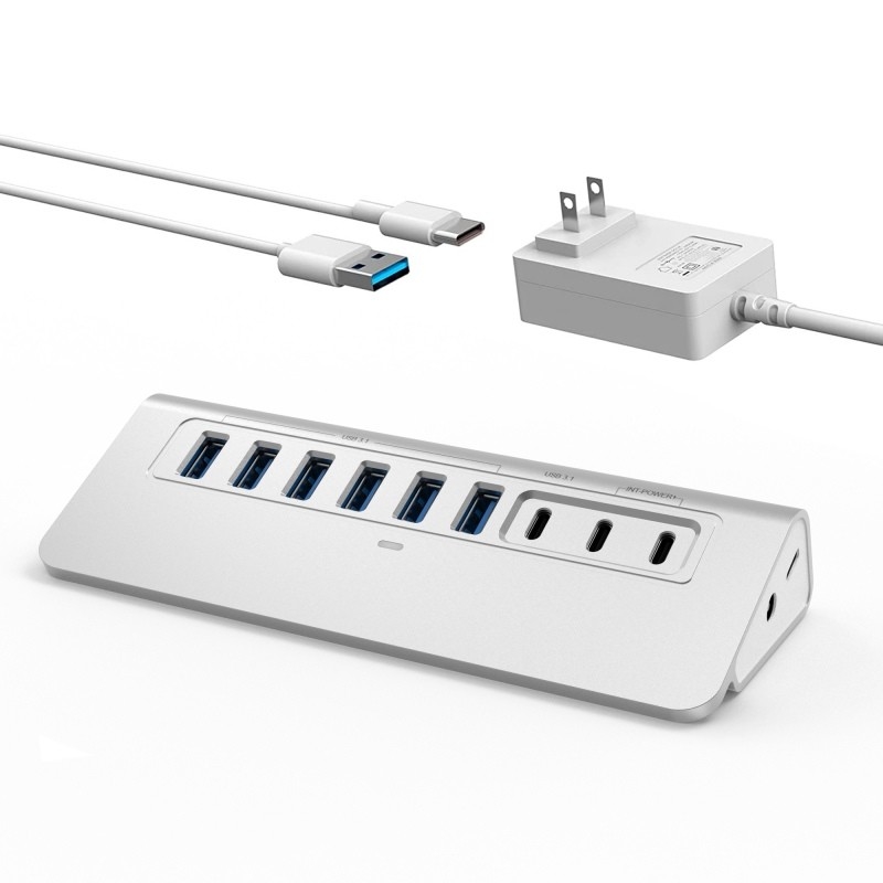 USB Type-C ハブ,C型ポートとアルミニウム合金材料