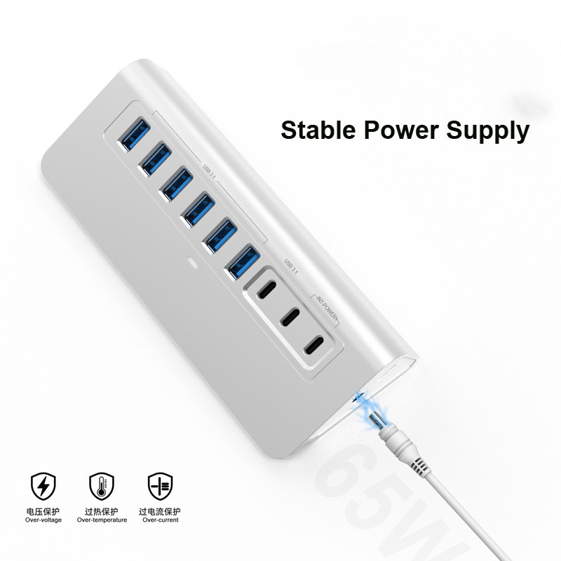 USB Cタイプ-C から RJ45 イーサネット ギガビット LAN アダプタ