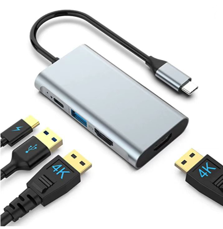 USB3.0から6ポートのUSBハブと1000Mbpsイーサネットアダプター