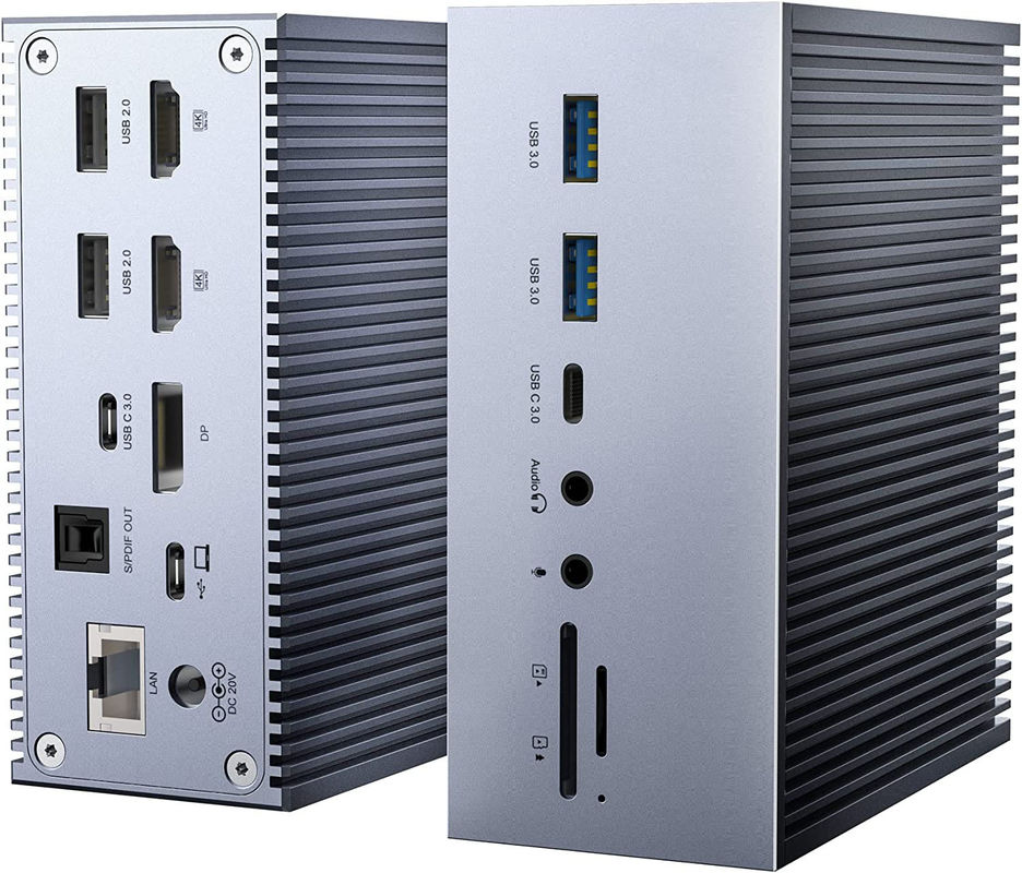 ラップトップドッキングステーション Usb C 双HD 4K 16イン 1 ドッキングステーション MST サポート