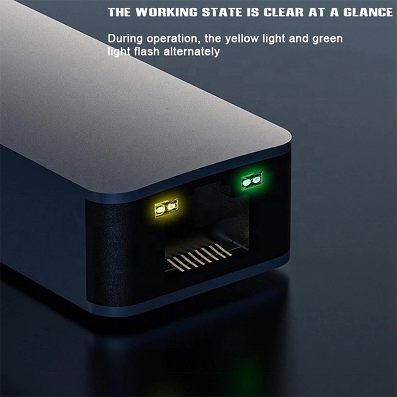 2 イン 1 アルミUSB 3.0タイプCイーサネットアダプター