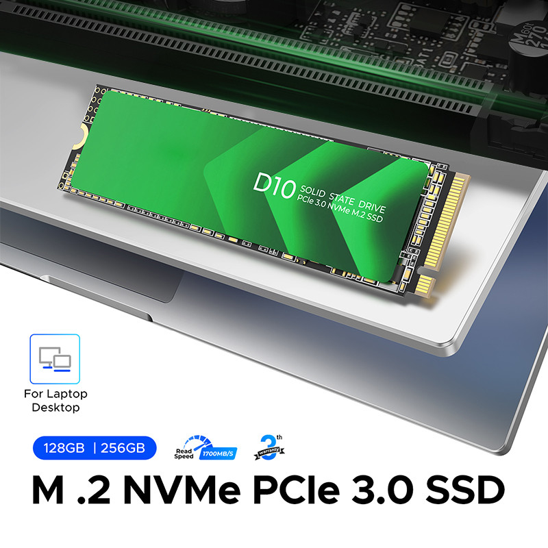 高速PCIe 3.0インターフェイス M.2 SSD 128GB容量とSATA 6Gb/sコントローラ