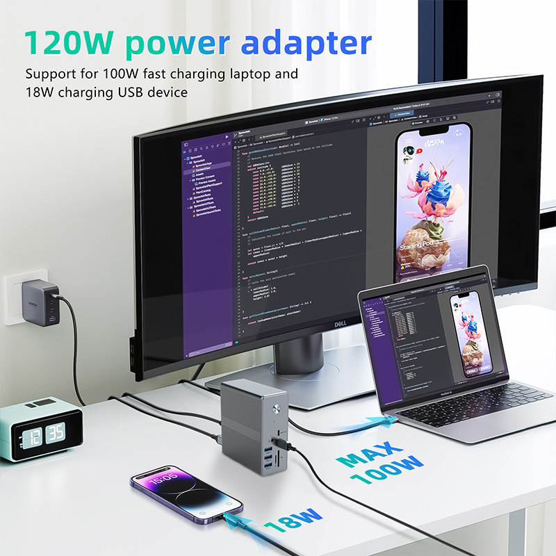 マルチディスプレイサポート USB-C ドッキングステーションとディスプレイリンクIC 8K HDMI ポートで作業効率を革命させる