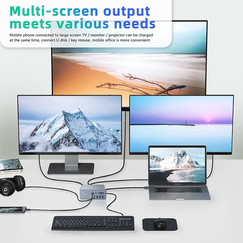 マルチディスプレイサポート USB-C ドッキングステーションとディスプレイリンクIC 8K HDMI ポートで作業効率を革命させる