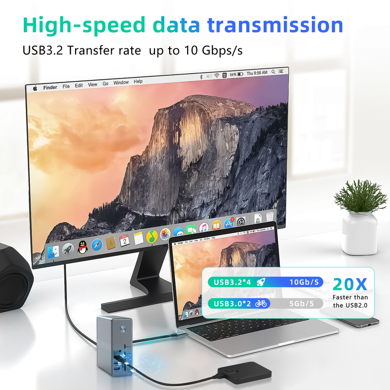 マルチディスプレイサポート USB-C ドッキングステーションとディスプレイリンクIC 8K HDMI ポートで作業効率を革命させる