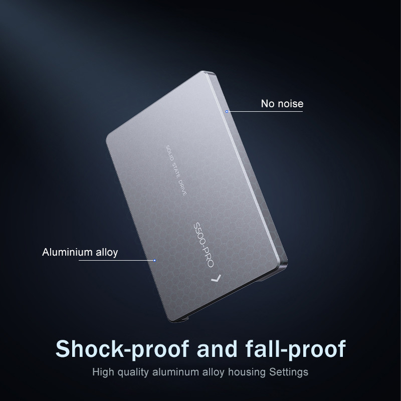 4TBまでのSSD 衝撃耐性 350G 0.5ms 0°C から 55°C 衝撃耐性