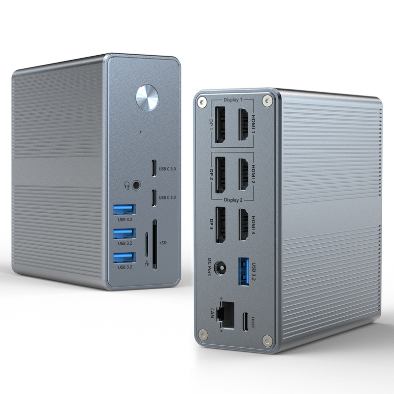 アルミ合金とABS素材 SD/TFカードリーダープラグアンドプレイ接続のUSB Cドッキングステーション