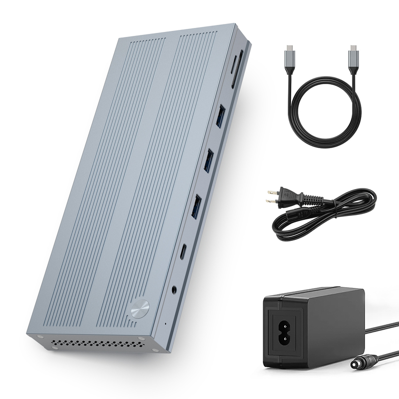 14 イン 1 USB-C ドッキングステーションとディスプレイリンク IC Type C to HDMI 4K アルミニウム合金とABSまでのトリプルモニターをサポートする