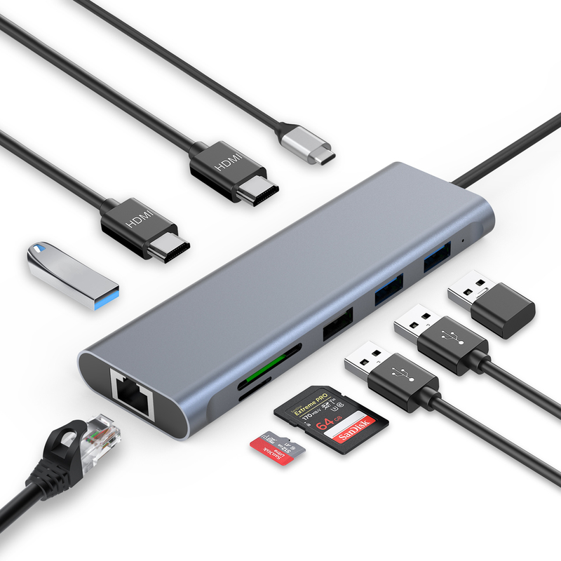 Type C Usb Multi Port Hub USB Type-C アダプタ 搭載 USB 3.0 ポートと RU6A-H2