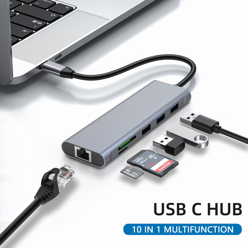 Type C Usb Multi Port Hub USB Type-C アダプタ 搭載 USB 3.0 ポートと RU6A-H2